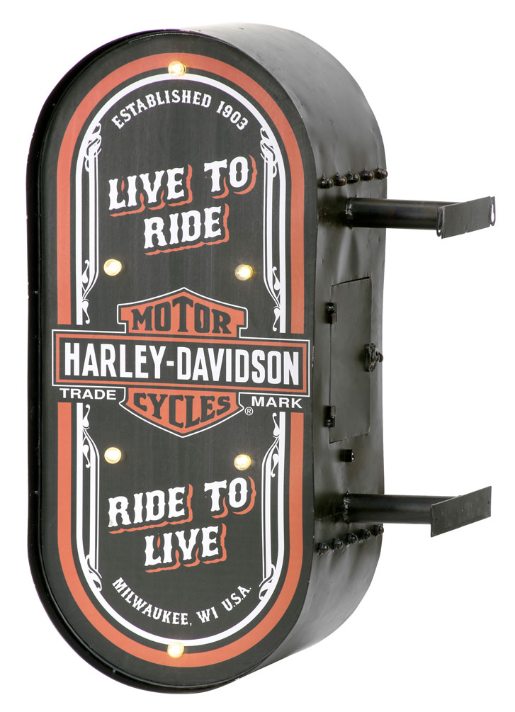 Harley-Davidson Free Shipping - Harley-Davidson HDMC Marquee Lite-Up Pub Sign, Distressed Steel HDL-15516 - Free Shipping on many products plus Orders Over $99