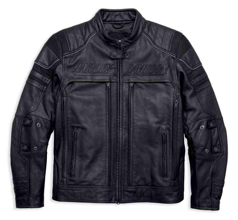 Harley-Davidson Men's Erving Pocket System Leather Jacket, Black 97139-17VM - Wisconsin Harley-Davidson