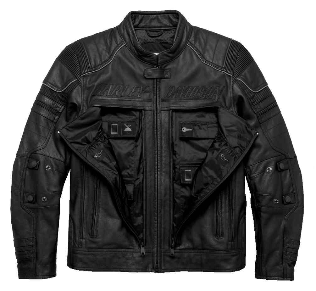 Harley-Davidson Men's Erving Pocket System Leather Jacket, Black 97139-17VM - No Hassle Returns at Wisconsin Harley