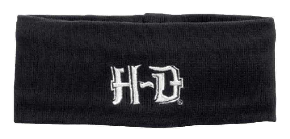 Harley-Davidson Women's Metallic Embroidered Ear Warmer, Black 97788-17VW - Wisconsin Harley-Davidson