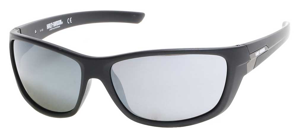 Harley-Davidson Men's HD Block Sunglasses, Matte Metallic Black Frame/Smoke Lens - Wisconsin Harley-Davidson