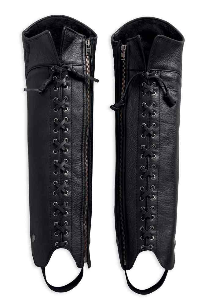 Harley-Davidson® Women's Heavyweight Leather Half Chaps, Black