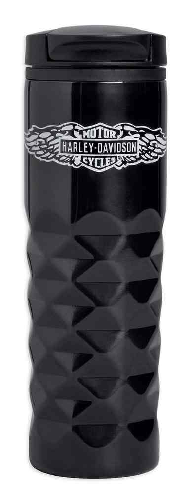 Harley-Davidson Diamond Plate Stainless Steel Travel Mug, 16 oz. 96866-17V - Wisconsin Harley-Davidson