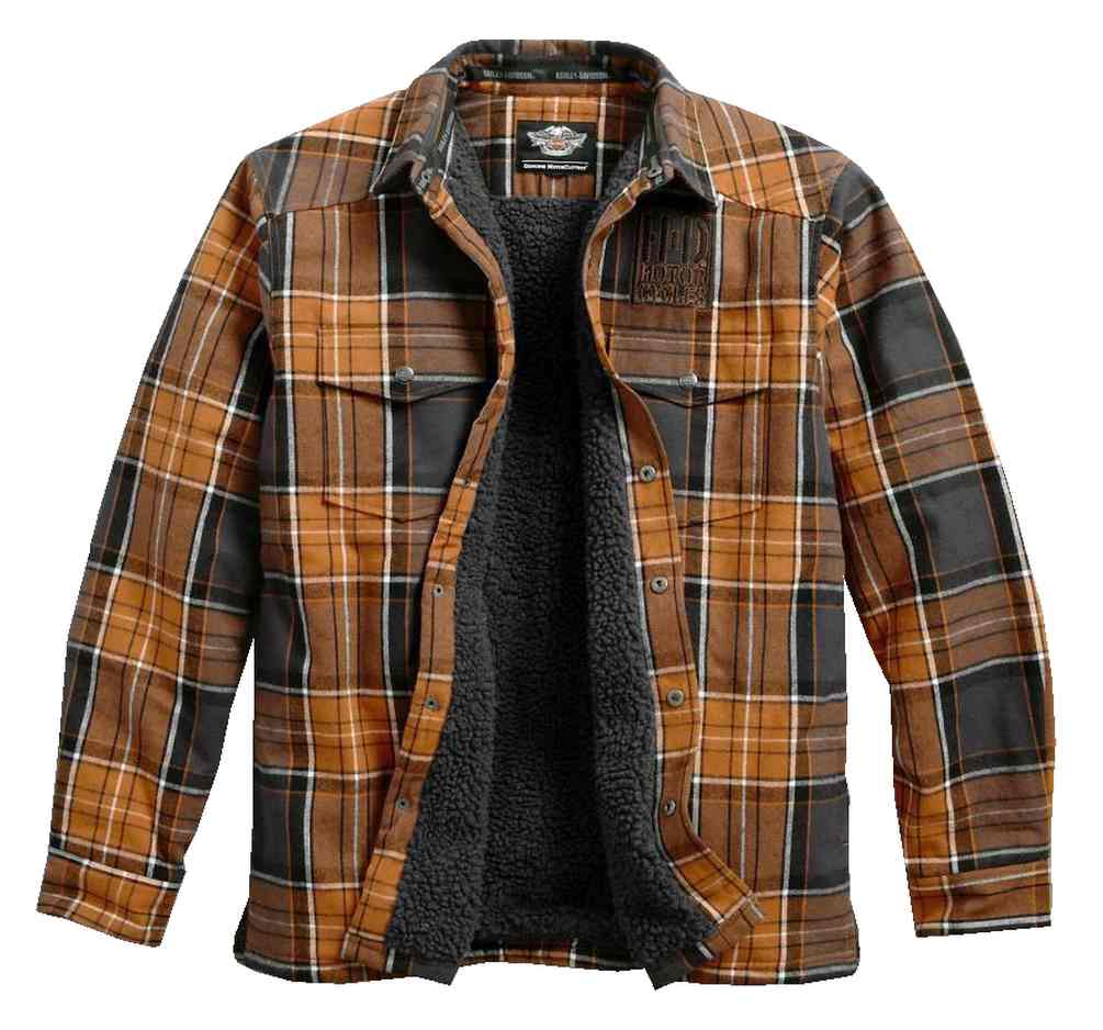 Jacket Sherpa Lined Check Shirt Harley-Davidson® Men's Sherpa
