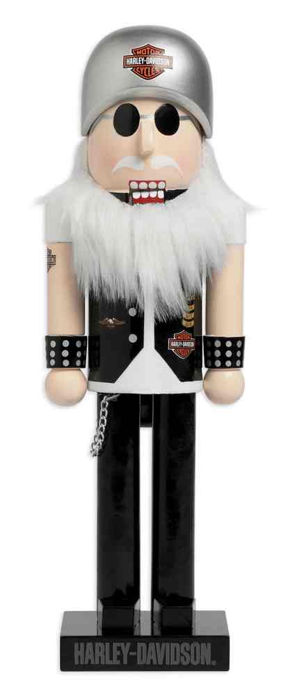 Harley-Davidson Wooded Biker Nutcracker, Hand Painted, 11.5 inches 96835-17V - Wisconsin Harley-Davidson