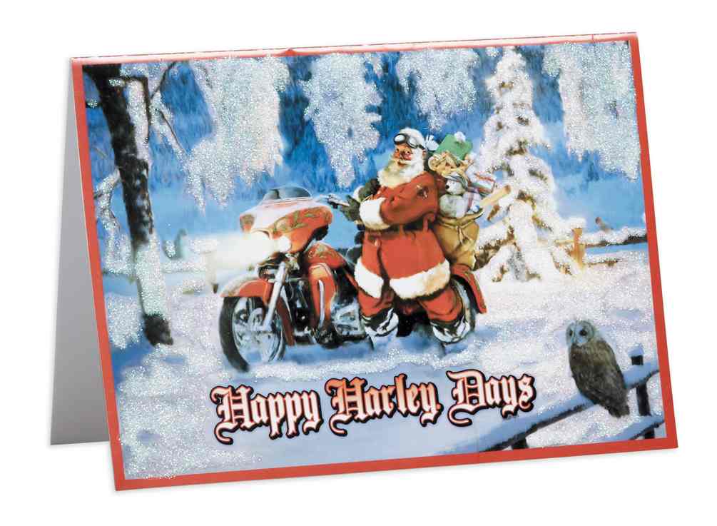 Harley-Davidson Biker Santa Boxed Holiday Cards, Set of 12, 5 x 7 in 96860-17V - Wisconsin Harley-Davidson
