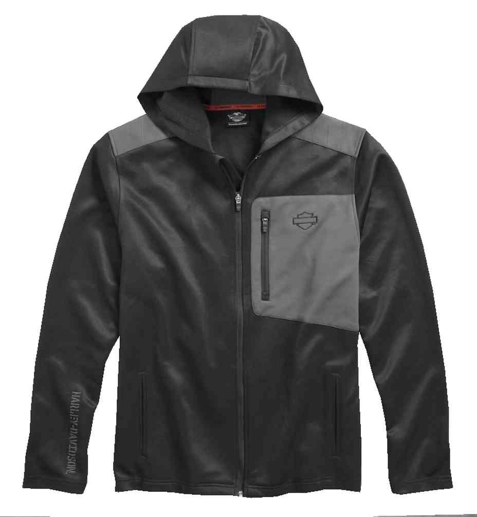 Harley-Davidson Men's Performance Infrared Zip Hoodie, Black 96432-17VM - Wisconsin Harley-Davidson
