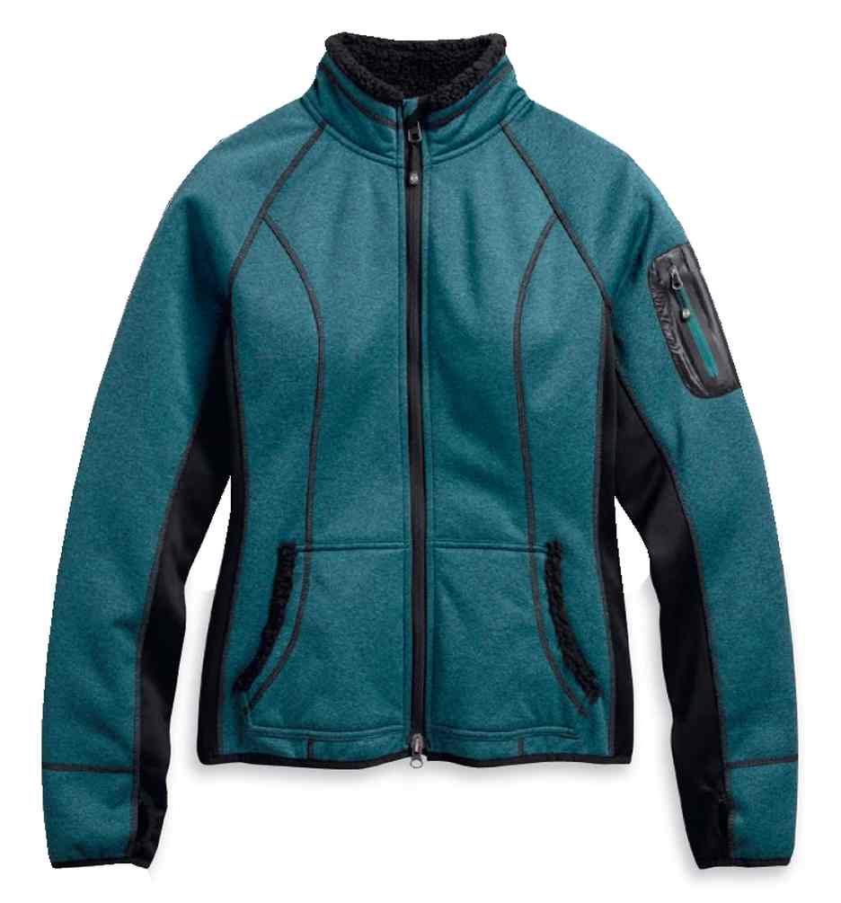 Harley-Davidson® Women's Province Fleece Mid-Layer Jacket, Teal