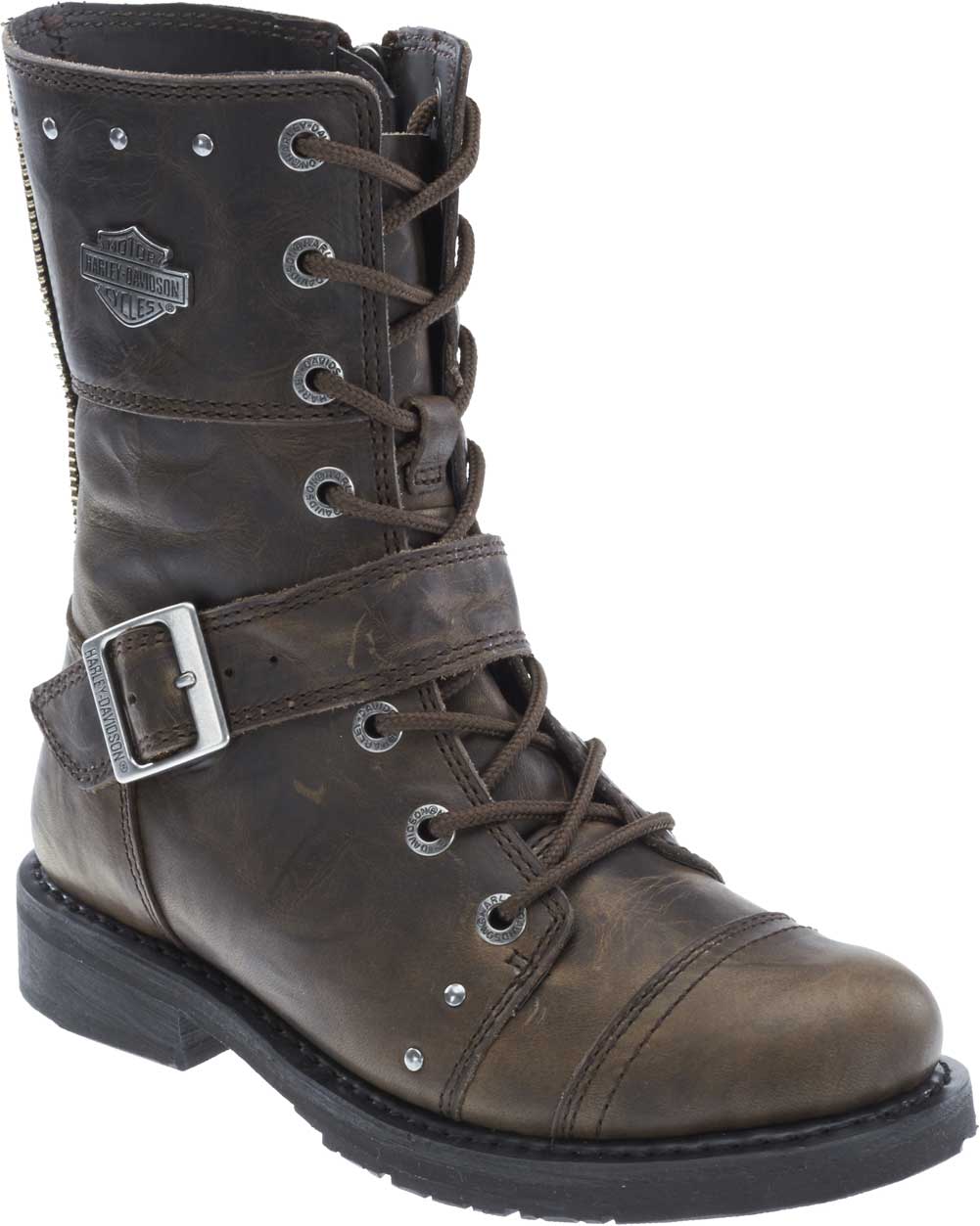 Harley-Davidson Women's Monetta 7.75" Olive Motorcycle Boots D83861 - Wisconsin Harley-Davidson