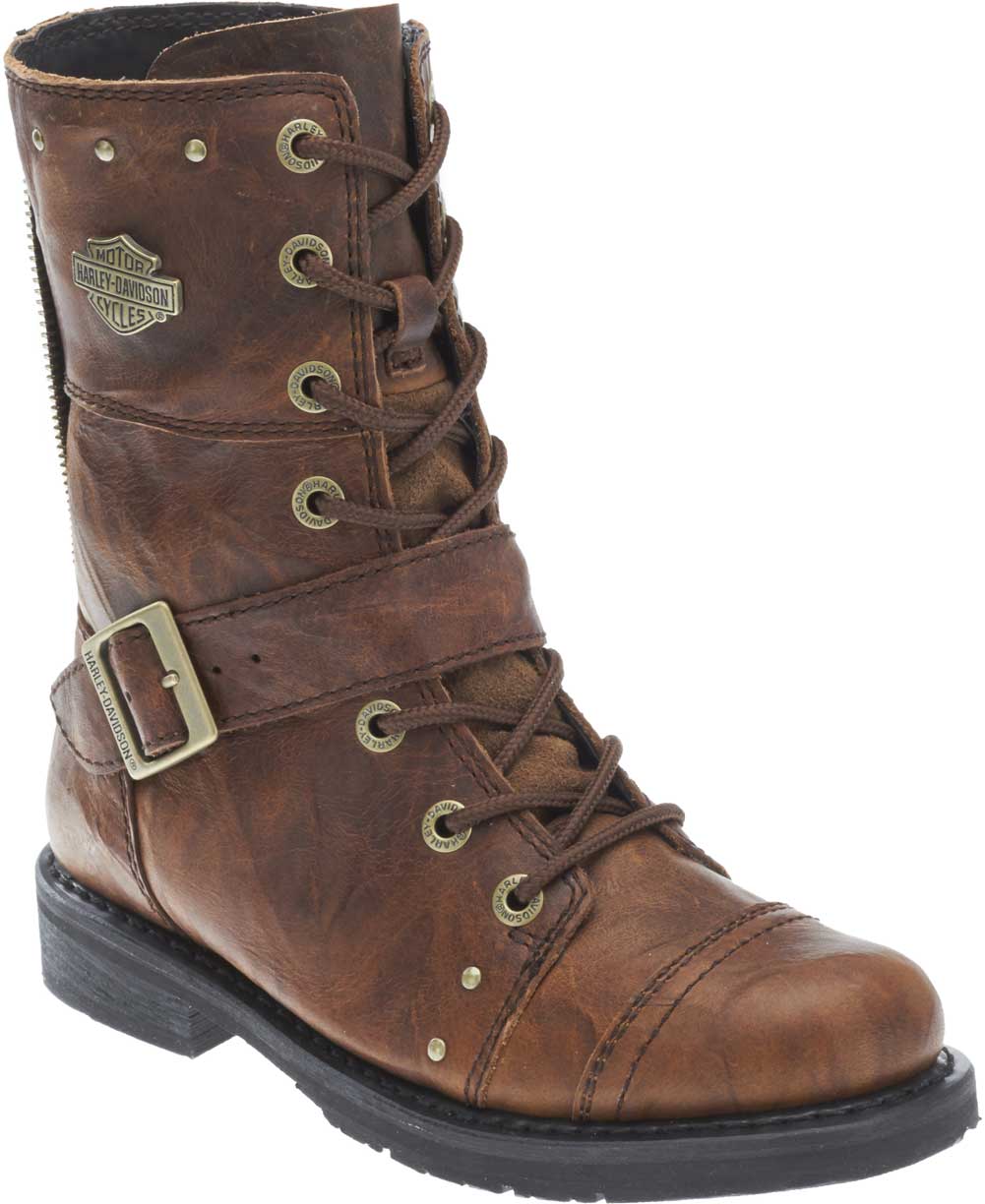 Harley-Davidson Women's Monetta 7.75" Brown Motorcycle Boots D83860 - Wisconsin Harley-Davidson