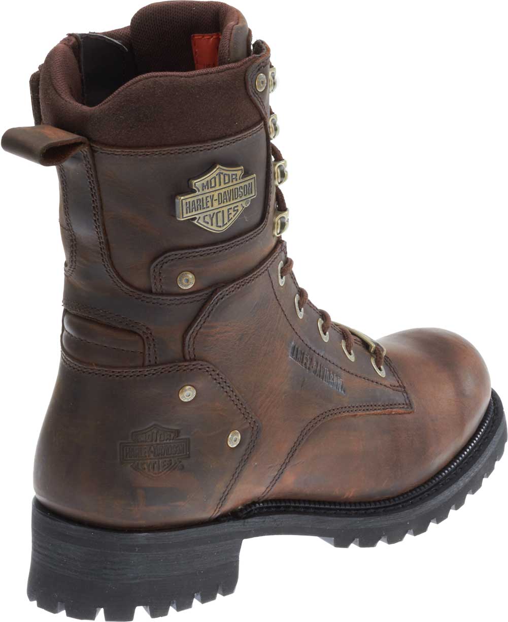Harley-Davidson Men's Elson Brown Leather Motorcycle Boots D93384 - No Hassle Returns at Wisconsin Harley