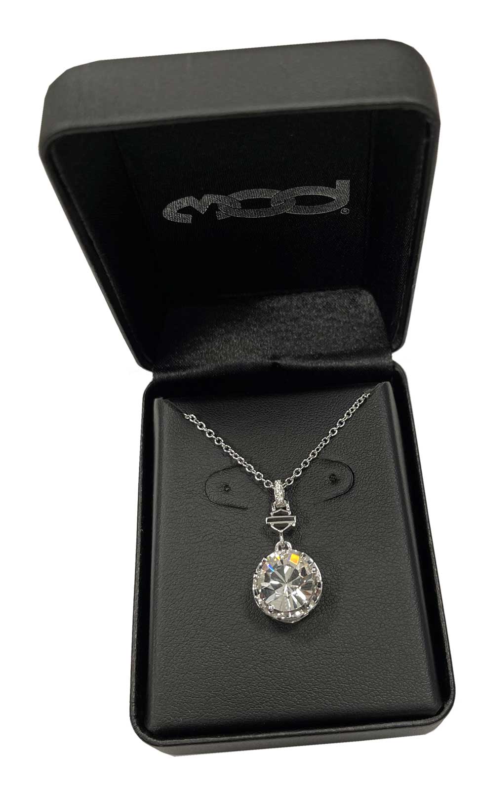 Harley-Davidson Free Shipping - Harley-Davidson Women's Big Bling Clear Crystal Necklace, Silver HDN0354-18 - Free Shipping on many products plus Orders Over $99