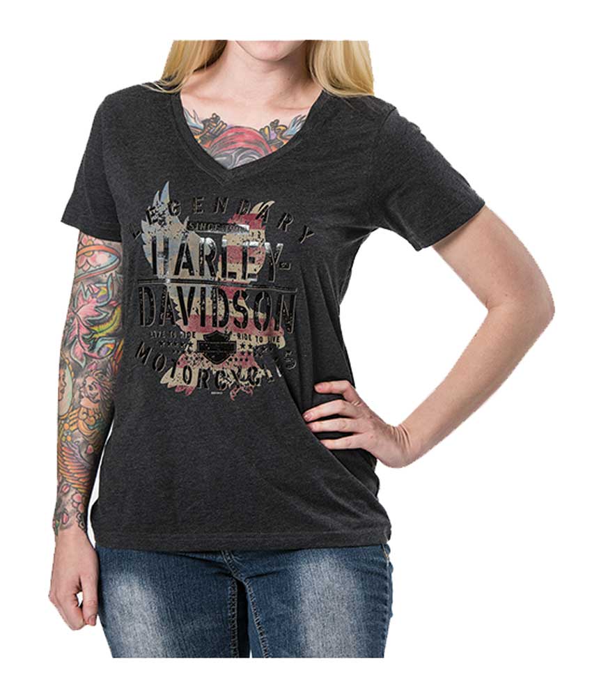 Harley-Davidson Women's Join Now Foiled Graphic Short Sleeve Tee, Black - Wisconsin Harley-Davidson