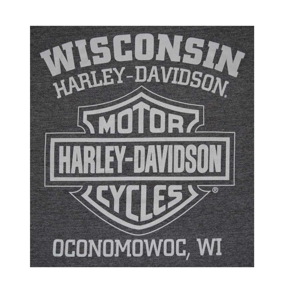 Harley-Davidson Free Shipping - Harley-Davidson Men's Distressed Rivet H-D Script Short Sleeve T-Shirt, Tar Gray - Free Shipping on many products plus Orders Over $99