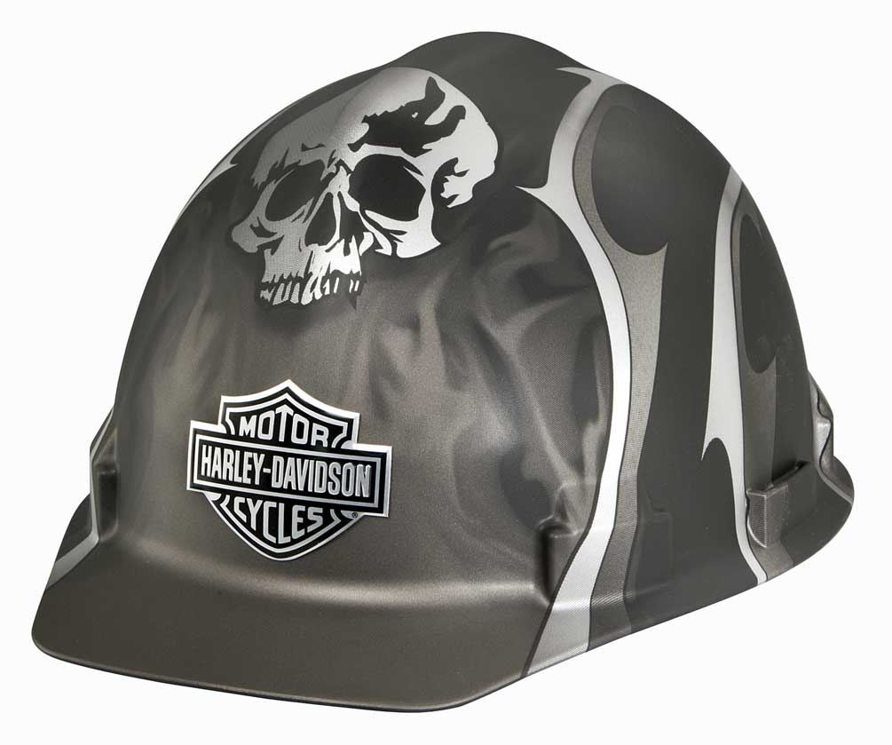 Harley-Davidson Skull Bar & Shield Safety Hard Hat, Matte Black Edition HDHHAT35 - Wisconsin Harley-Davidson