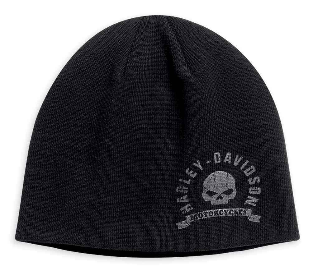 Willie G Skull Graphic Knit Beanie Hat 