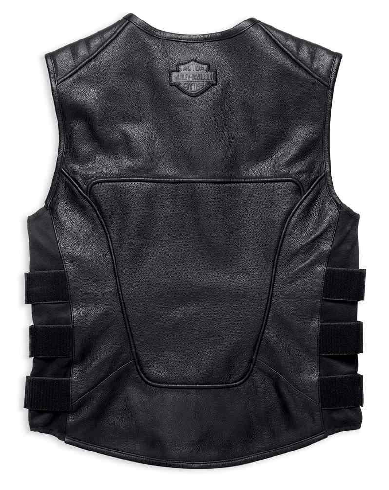 バイクウェア・装備 Harley-Davidson Leather Vest S Harley-Davidson® Men's Swat II Genuine Leather Zippered Vest