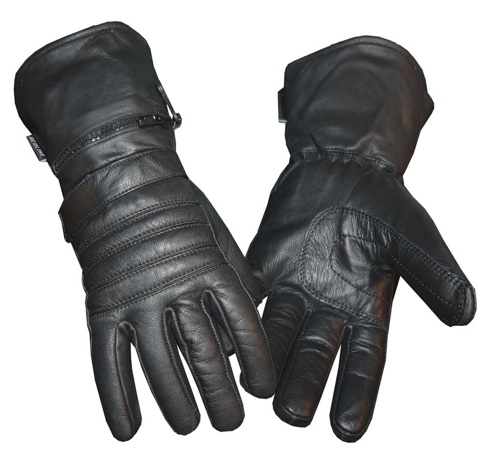 Redline Men S Winter Gauntlet Thinsulate Leather Gloves W Rain Cover G 051 Wisconsin Harley Davidson