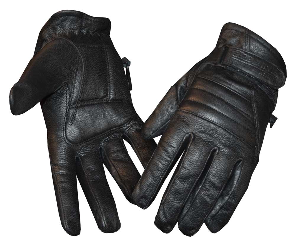 fleece leather gloves