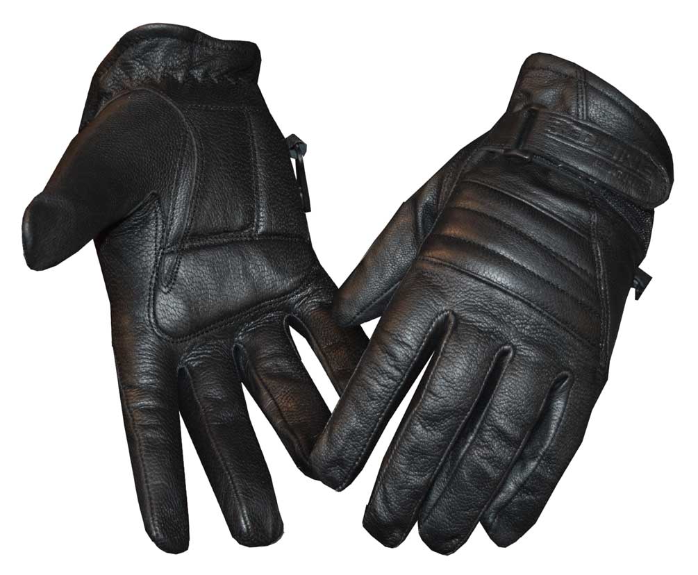 Redline Women's Soft Fleece Lining Motorcycle Leather Gloves, Black GL-56 - Wisconsin Harley-Davidson