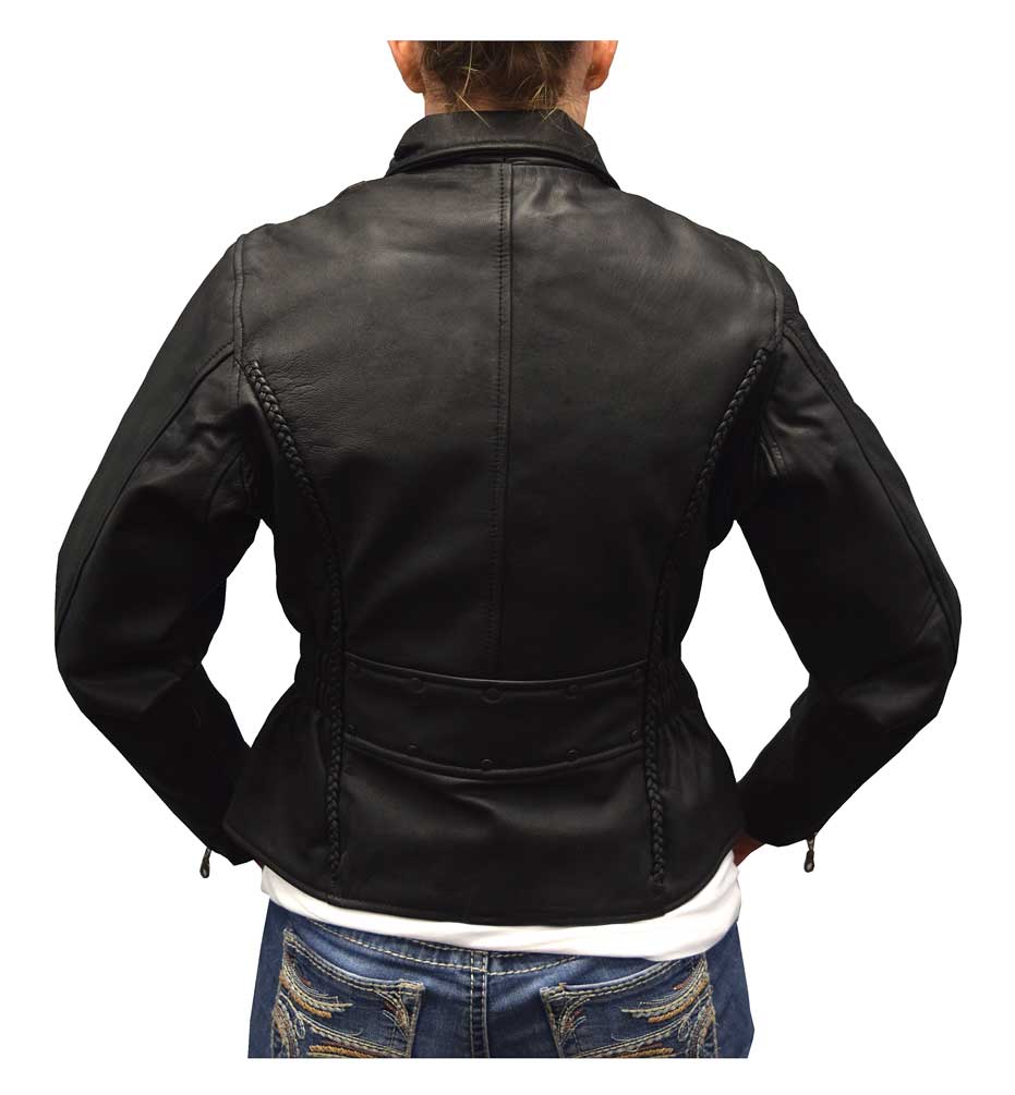 Redline Women's Mid-Weight Goat Leather Jacket w/ Gator Skin Liner