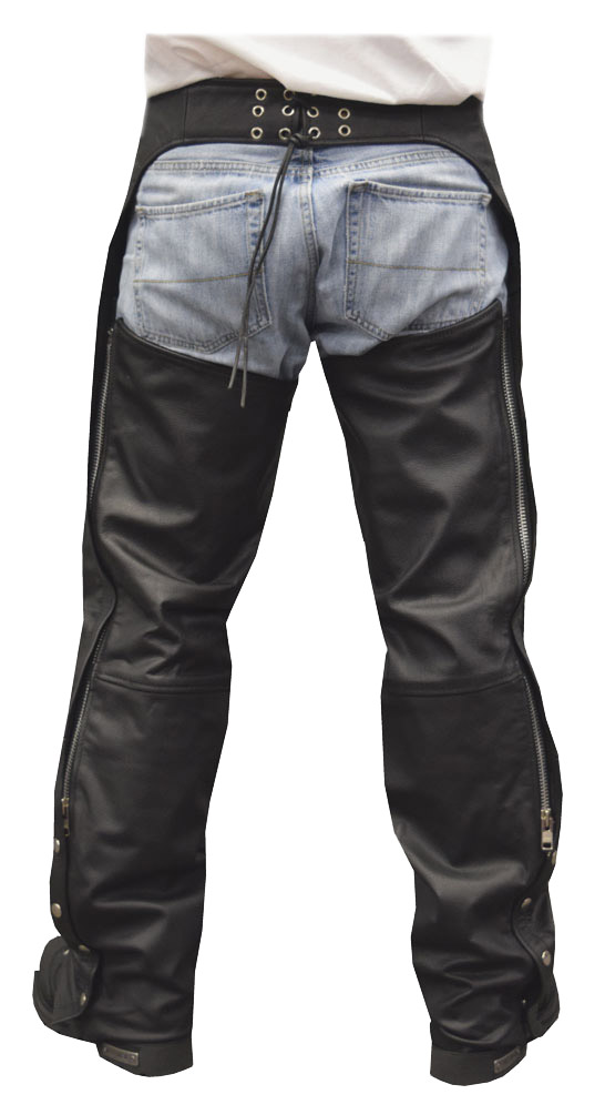 Harley-Davidson Free Shipping - Redline Men's Classic Premium Cowhide Leather Motorcycle Chaps, Black M-1400 - Free Shipping on many products plus Orders Over $99