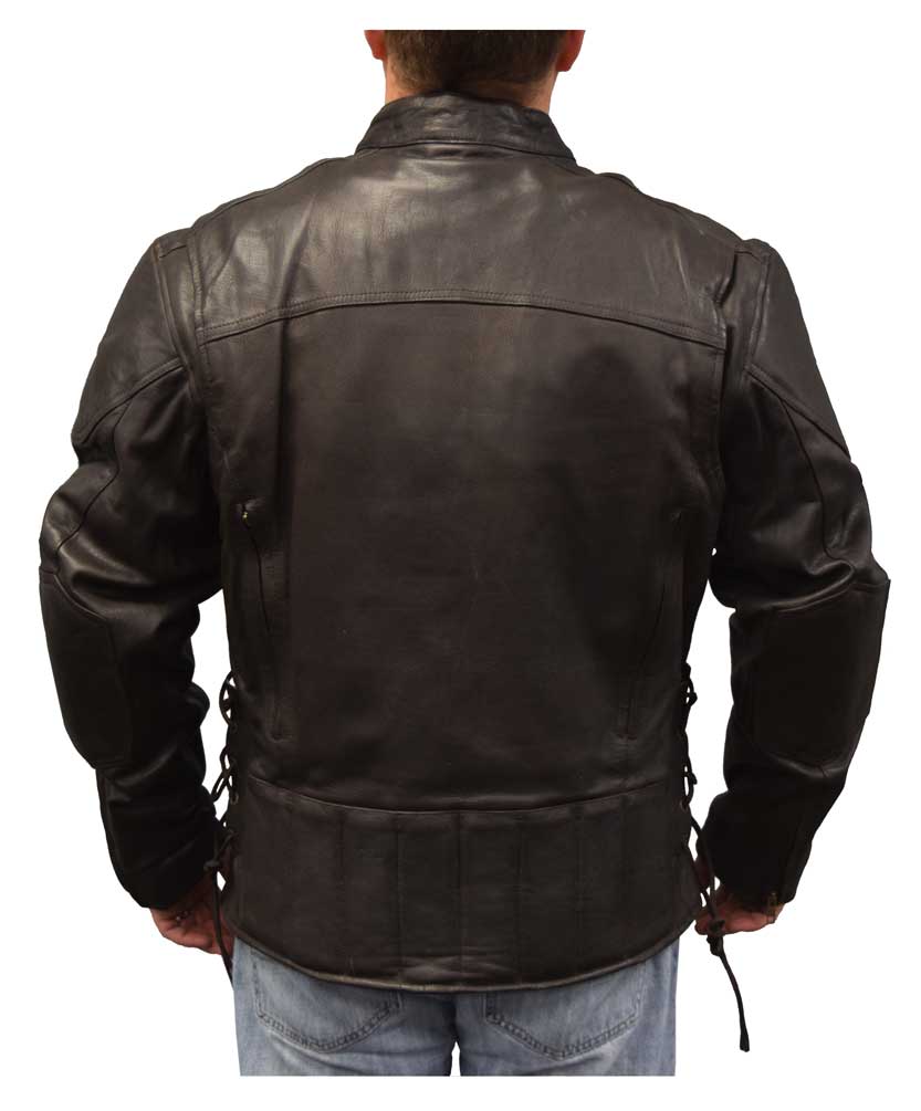 Harley-Davidson Free Shipping - Redline Men's Leather Touring Side-Lace Motorcycle Jacket, Brown M-400-BROWN - Free Shipping on many products plus Orders Over $99