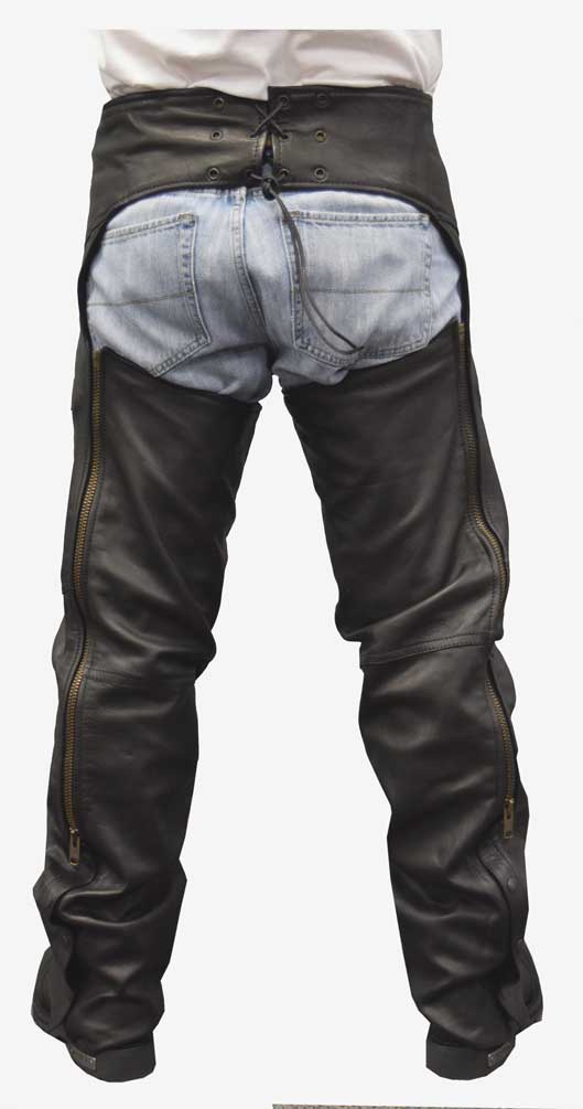 Harley-Davidson Free Shipping - Redline Men's Classic Black Naked Leather Motorcycle Fully Lined Chaps M-1750 - Free Shipping on many products plus Orders Over $99