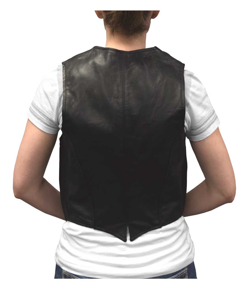 Harley-Davidson Free Shipping - Redline Leather Women's Snap Front Goat Leather Motorcycle Vest, Black L-11BS - Free Shipping on many products plus Orders Over $99