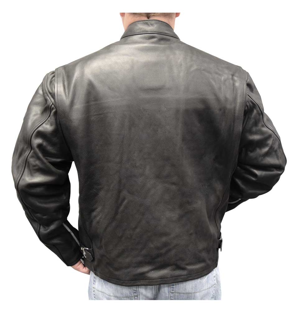 ジャケット・アウター blurred clothing LEATHER SPORTS JACKET Mens Real Leather Jacket Zipped Biker Style High Collar