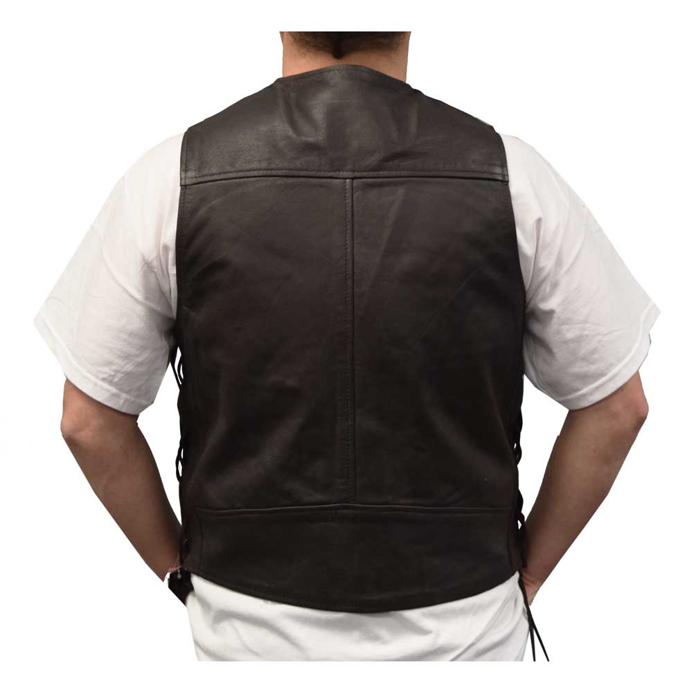 Harley-Davidson Free Shipping - Redline Leather Men's Naked Leather Motorcycle Riding Vest, Brown M-2200SD-BROWN - Free Shipping on many products plus Orders Over $99