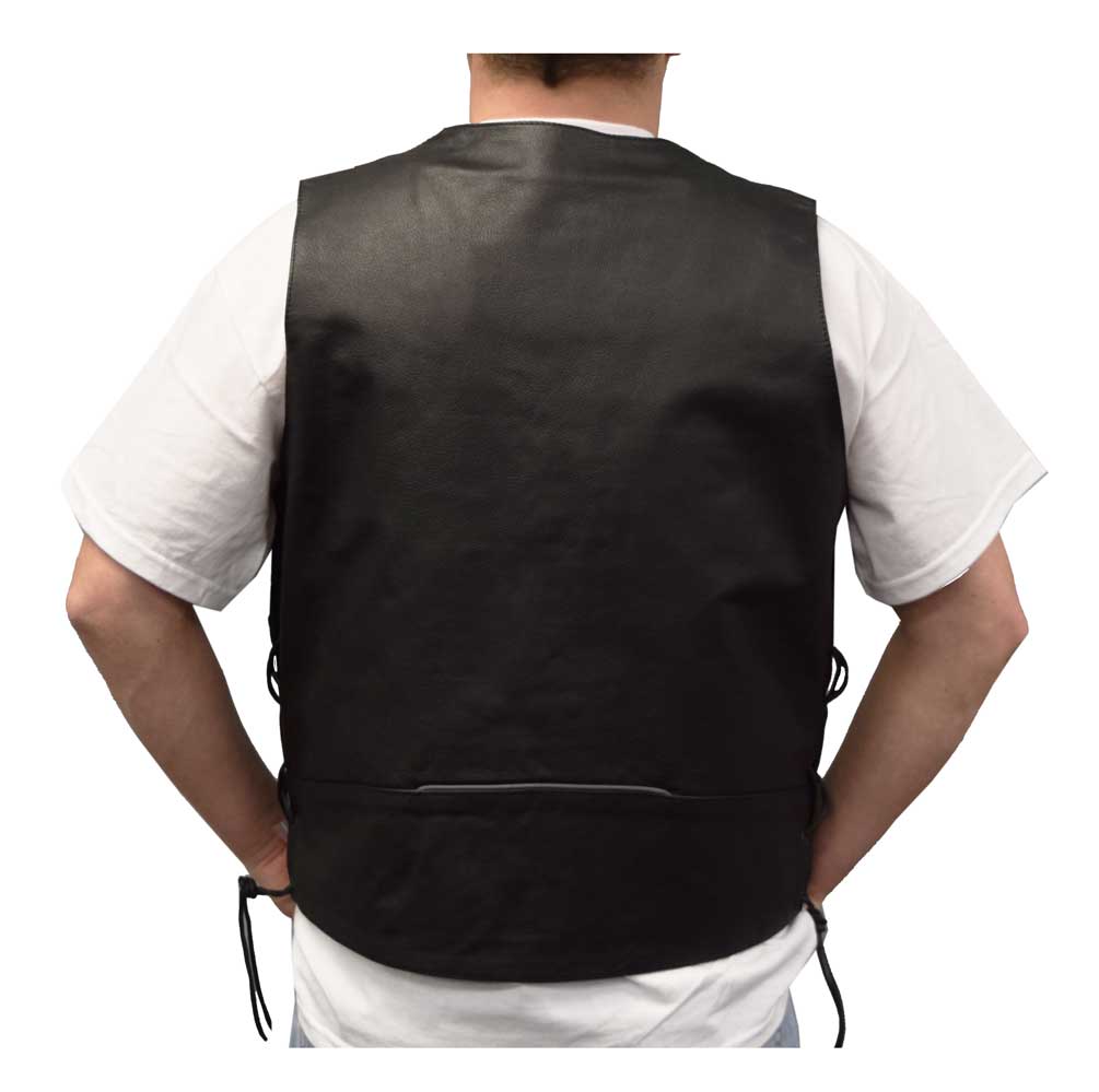 Harley-Davidson Free Shipping - Redline Leather Men's Buffalo Leather 10 Pocket Motorcycle Vest, Black M-2240 - Free Shipping on many products plus Orders Over $99