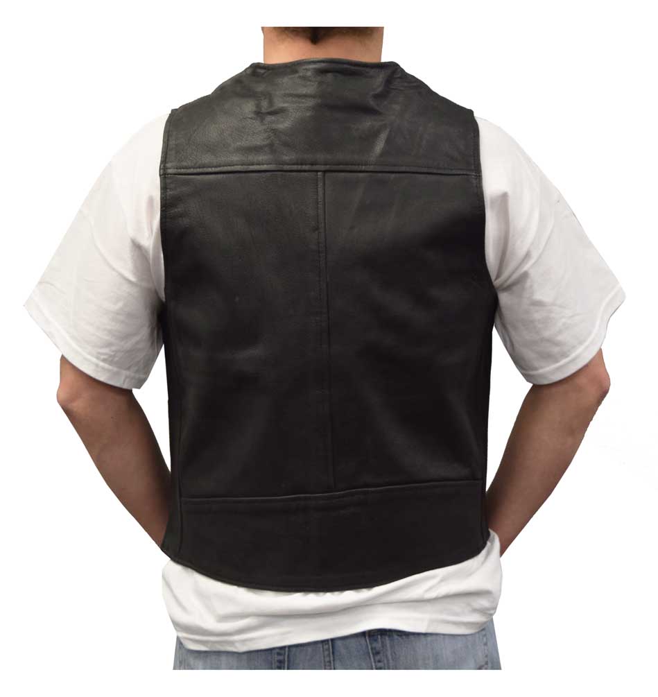 Harley-Davidson Free Shipping - Redline Leather Men's Naked Leather Motorcycle Riding Vest, Black M-2200SD - Free Shipping on many products plus Orders Over $99