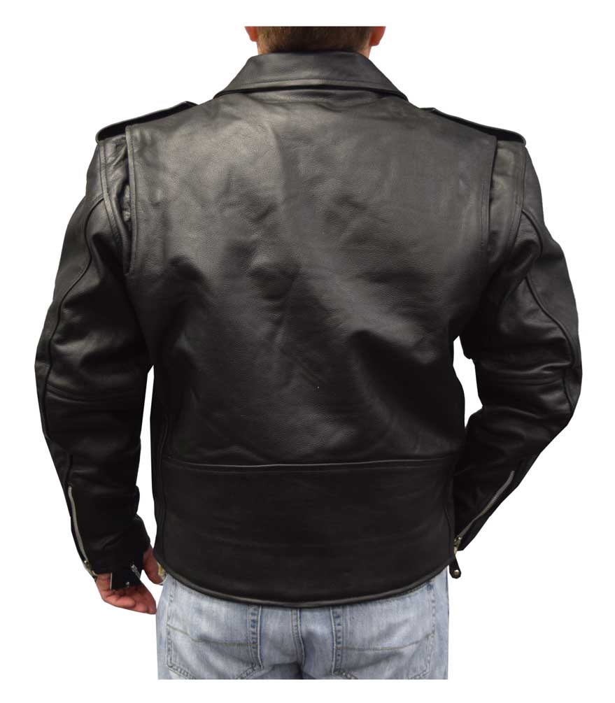 Redline Men's Mid-Weight Buffalo Lace Leather Motorcycle Jacket, Black M-700 - No Hassle Returns at Wisconsin Harley