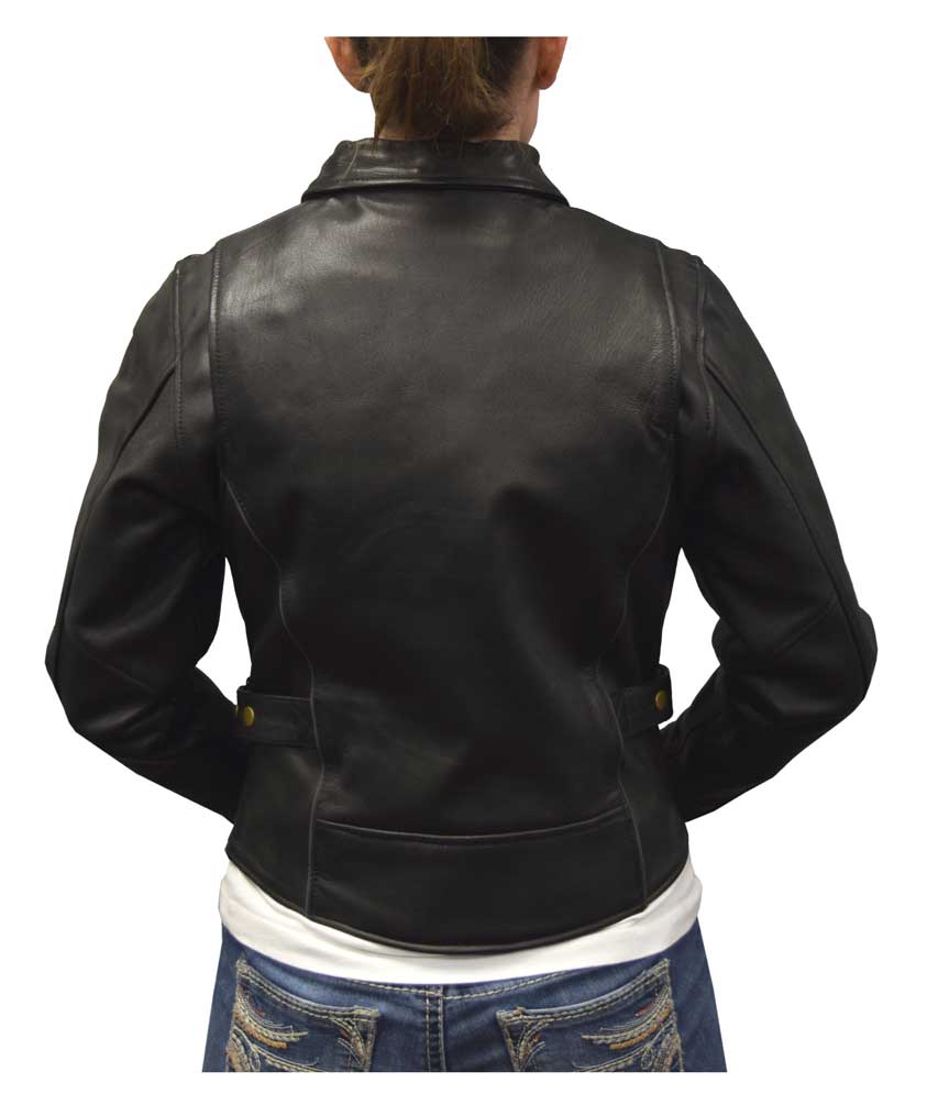 Harley-Davidson Free Shipping - Redline Women's Goat Leather Black Reflective Piping Motorcycle Jacket L-3250BR - Free Shipping on many products plus Orders Over $99