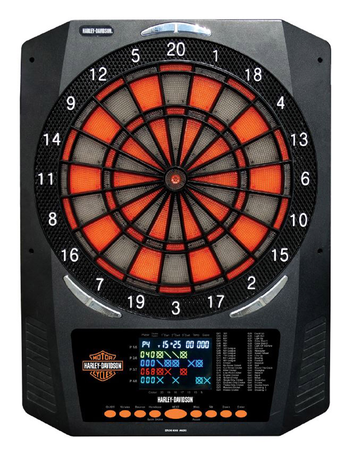 Harley-Davidson Bar & Shield Electronic Dart Board, 18 x 24 inch, 4-Color LCD - No Hassle Returns at Wisconsin Harley