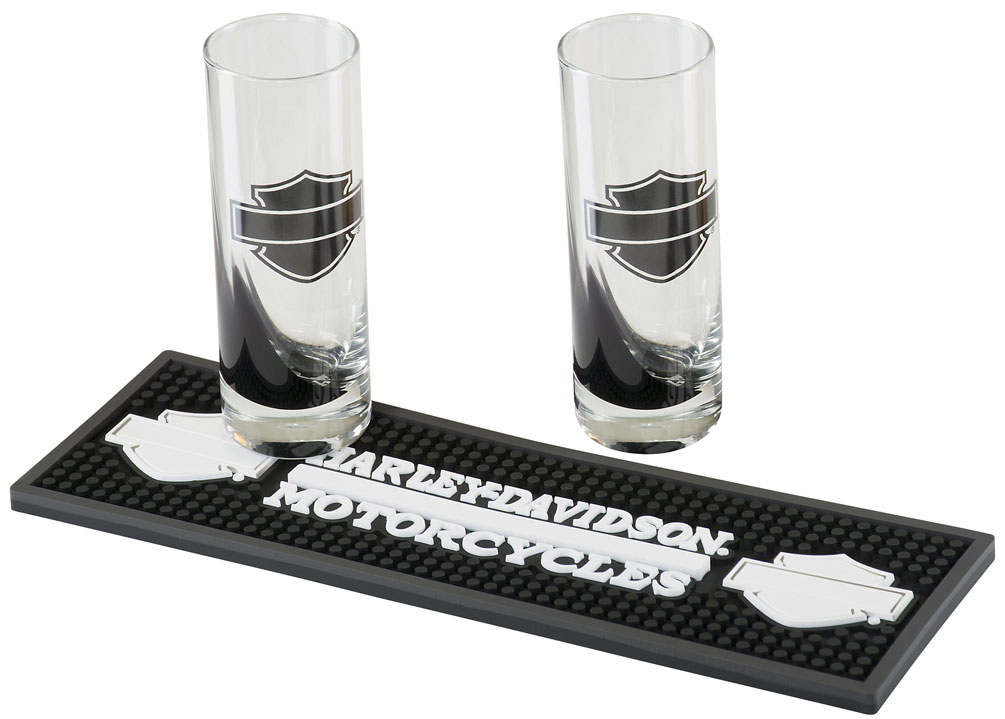 Harley-Davidson® Silhouette Bar & Shield Shooter Set w/ Beverage