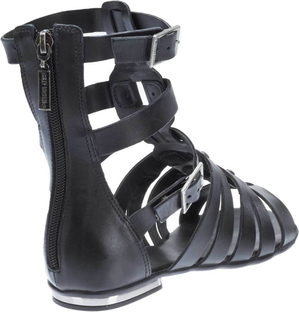 Harley-Davidson Women's Davlin Black Fashion Flat Sandals D83904 - No Hassle Returns at Wisconsin Harley