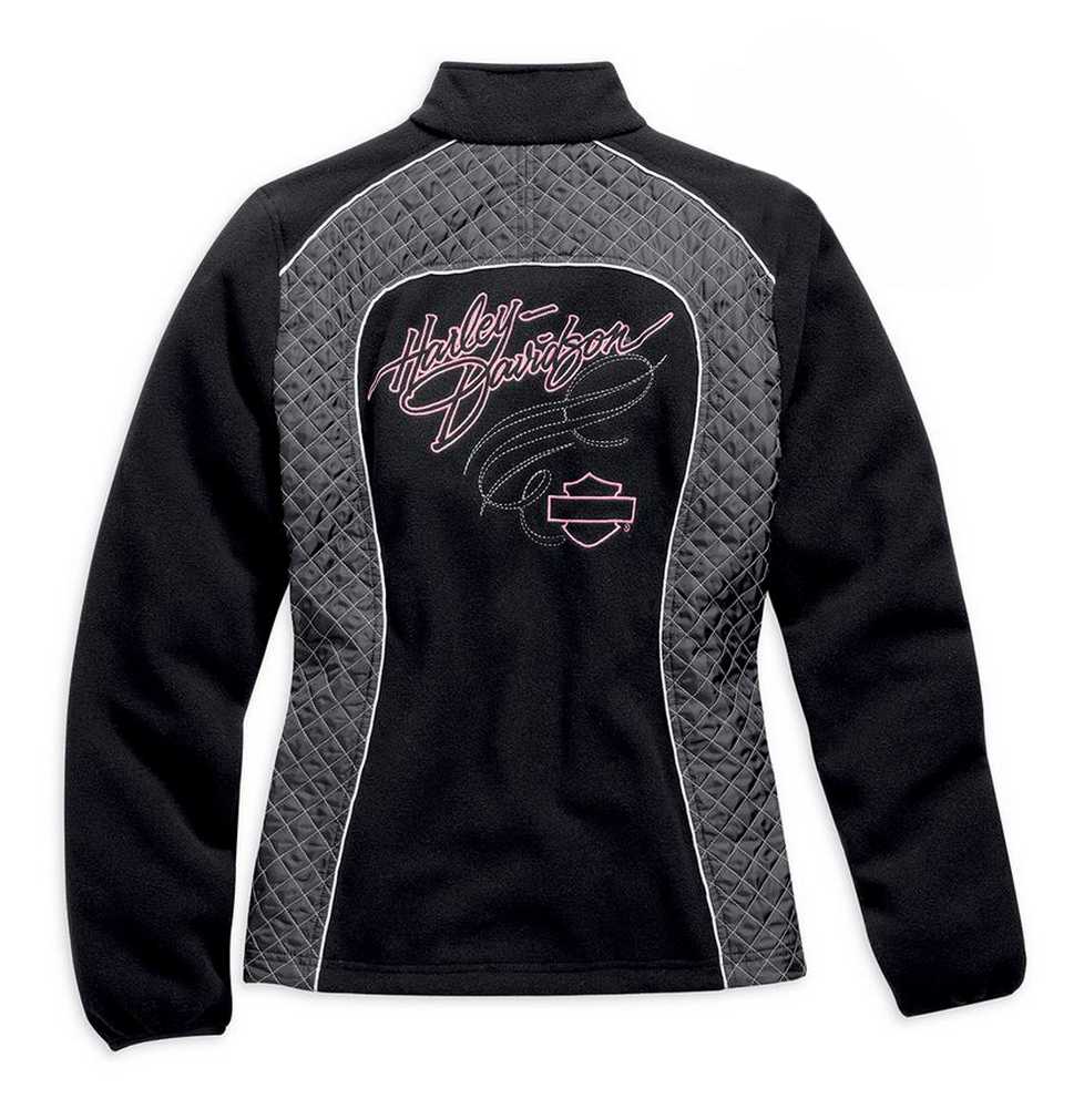 Harley-Davidson Free Shipping - Harley-Davidson Women's Pink Label Fleece Jacket, Black/Pink. 98561-15VW - Free Shipping on many products plus Orders Over $99