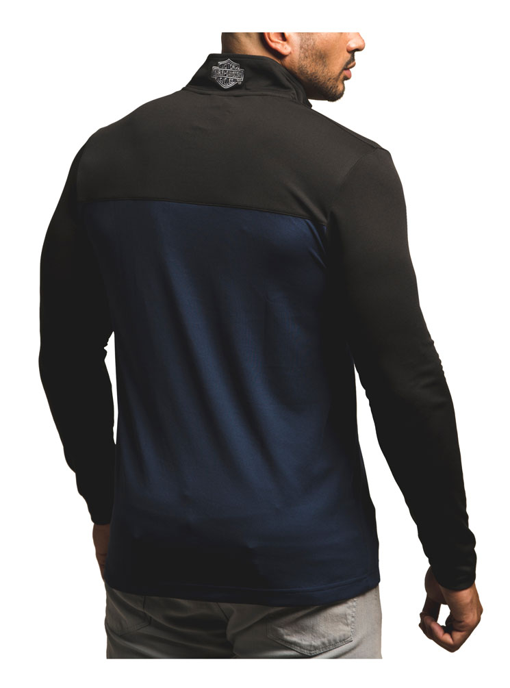 Harley-Davidson Free Shipping - Harley-Davidson Men's Performance Colorblocked Quarter Zip Pullover H282-HB8E - Free Shipping on many products plus Orders Over $99