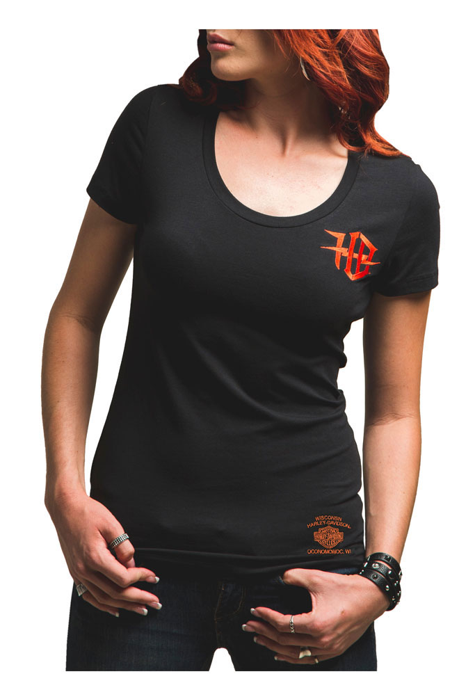 Harley-Davidson® Women's Winged Cruiser Cut-Out Short Sleeve