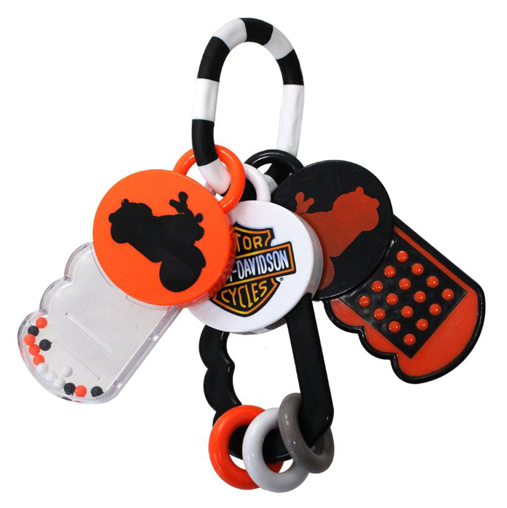 Harley-Davidson Unisex Baby H-D Theme Teether Rattle Keys, 8 inches 20444 - Wisconsin Harley-Davidson
