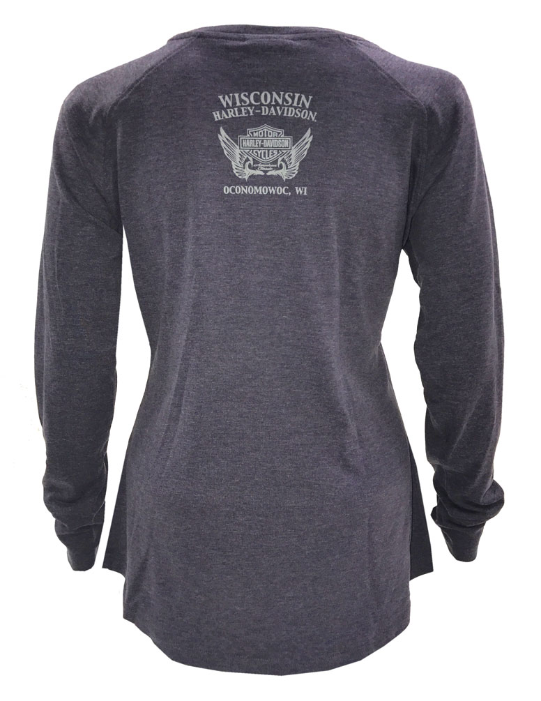 Harley-Davidson Free Shipping - Harley-Davidson Women's Infatuation H-D Raglan Long Sleeve Shirt, Purple - Free Shipping on many products plus Orders Over $99
