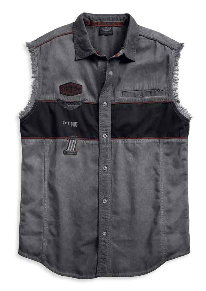 HARLEY-DAVIDSON ノースリーブ レースハーノースリーブニットトップ -ハーレーダビッドソン公式