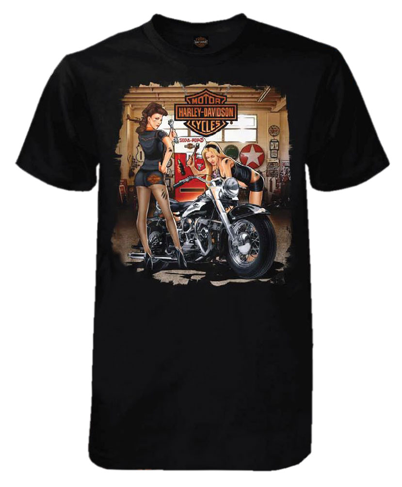 Harley-Davidson Little Girls' My Grandpa Rides a Harley Short Sleeve Tee (2T) Purple