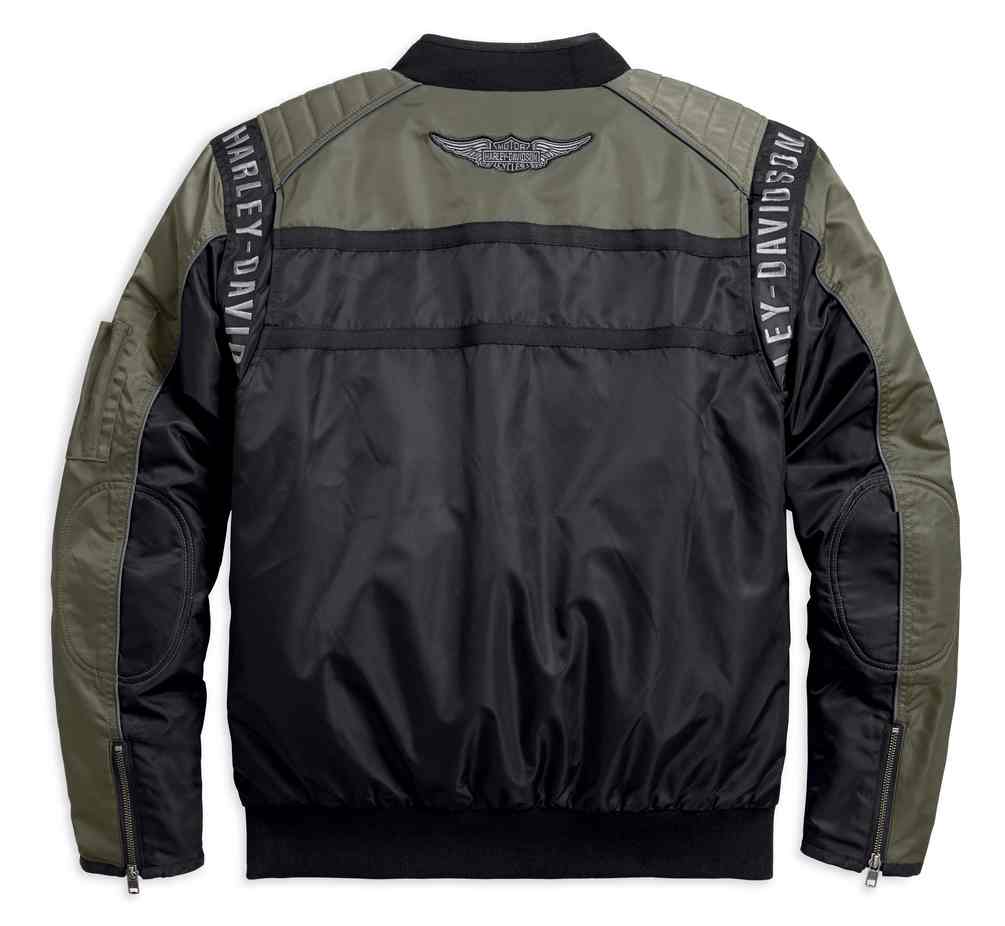 Harley-Davidson® Men's Mainstreet Colorblocked Nylon Bomber Jacket