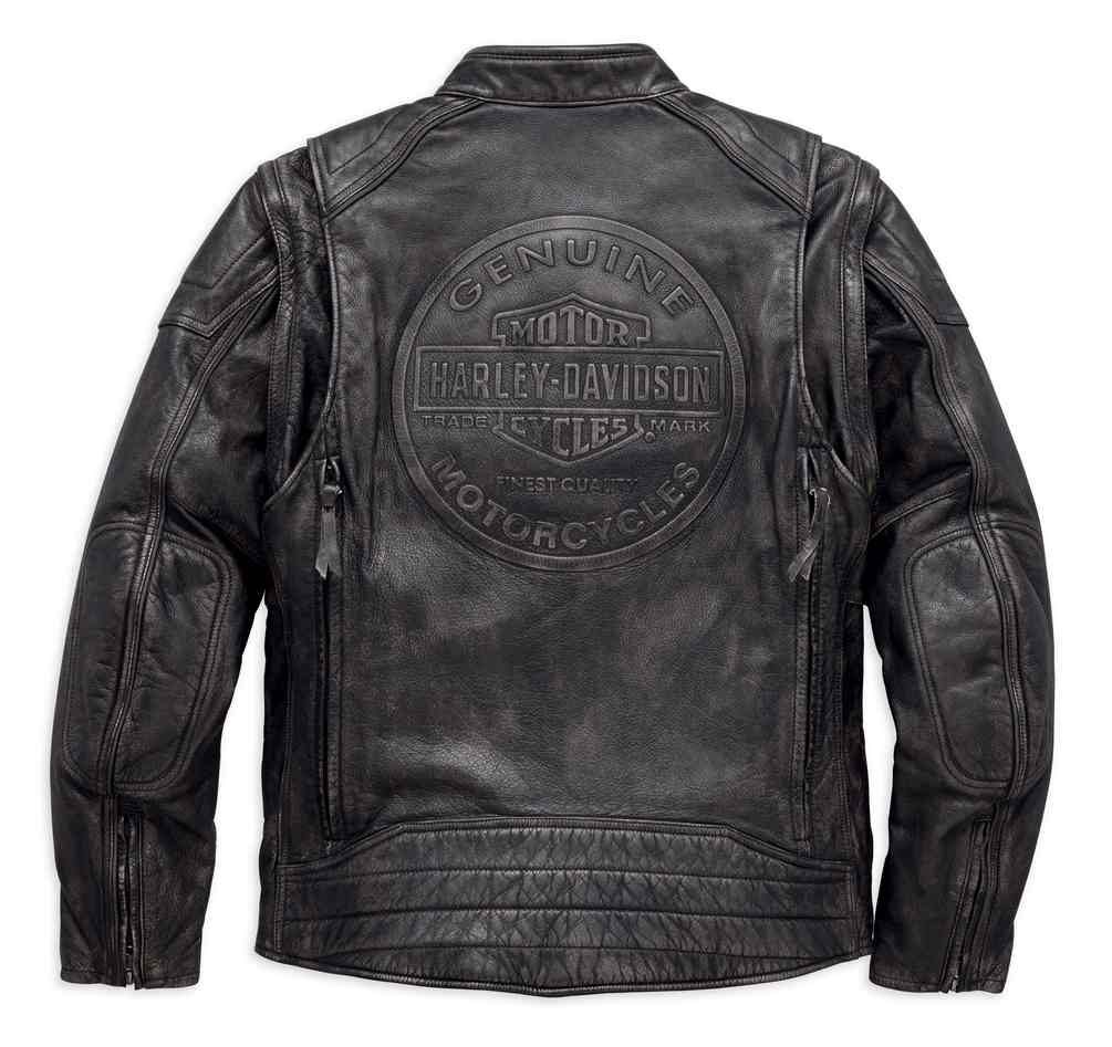 Harley-Davidson® Mens Dauntless Convertible Leather Jacket, Distressed ...