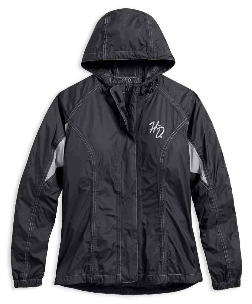 Harley-Davidson® Women's Reflective Waterproof Rain Suit, Black