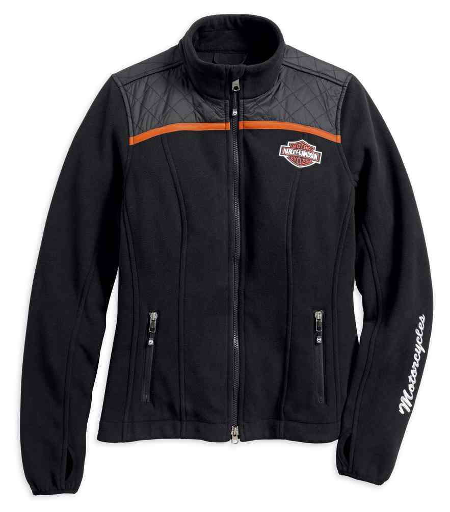 Harley-Davidson Women's Miss Enthusiast Fleece Casual Jacket, Black 98585-17VW - Wisconsin Harley-Davidson