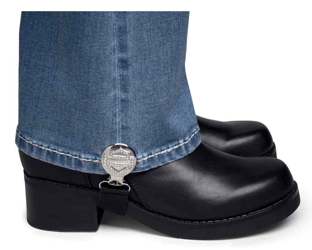 Bling Logo Elastic Boot Straps 